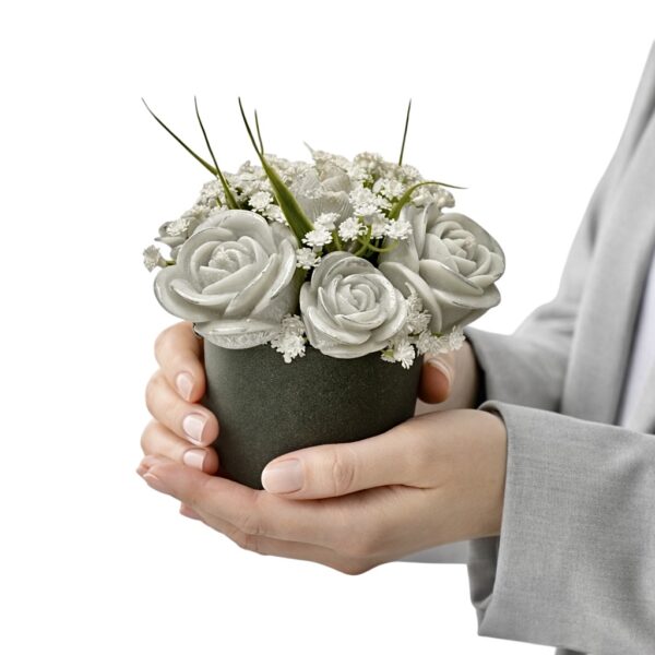 Natūralaus vaško kompozicija "SIDABRO PASAKA"