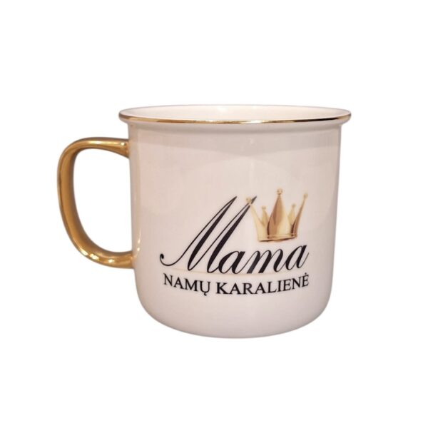 PORCELIANINIS PUODELIS "MAMA NAMŲ KARALIENĖ"
