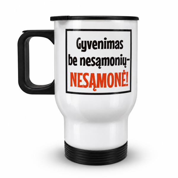 KELIONINIS TERMO PUODELIS "NESĄMONĖ"