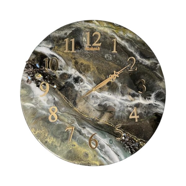 Rankų darbo laikrodis „MAKOSH AUKSO DULKĖS”, 50 cm