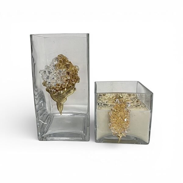 Vazos ir žvakės komplektas "KRISTALAS"