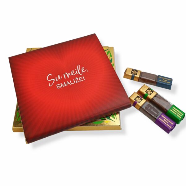 Šokoladukų rinkinys „SU MEILE, SMALIŽEI“