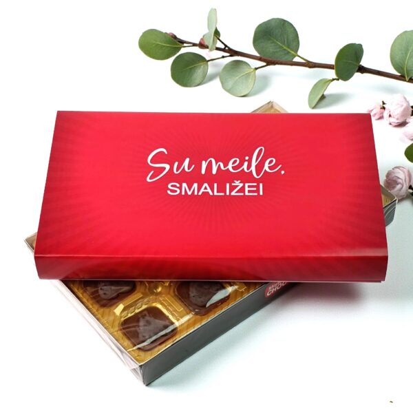 Šokoladukų rinkinys „SU MEILE, SMALIŽEI“