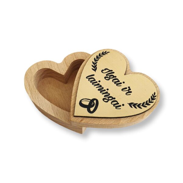 Dėžutė žiedams "ILGAI IR LAIMINGAI"