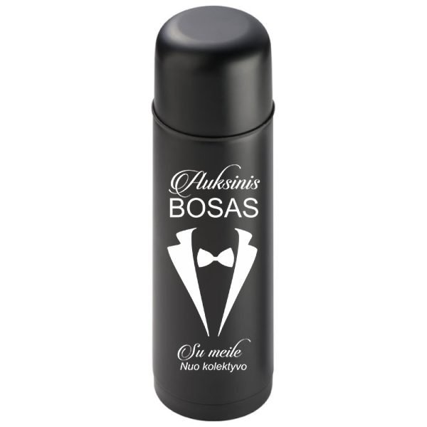 Juodas termosas „AUKSINIS BOSAS"