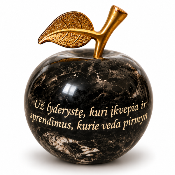 Onikso akmens obuolys "PRABANGI JUODA”